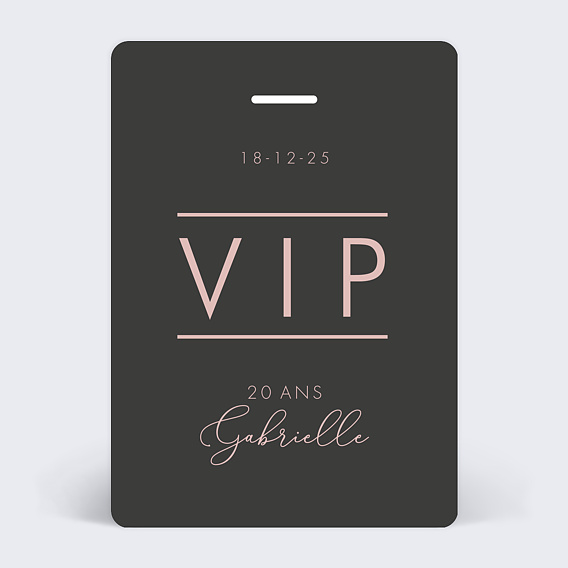 Invitation anniversaire Pass VIP