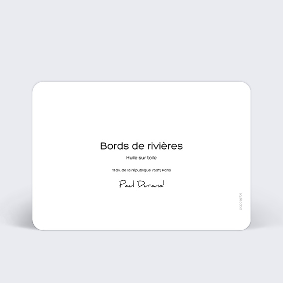 Invitation Professionnelle Carte Postale Artiste