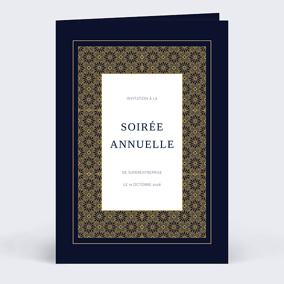 Invitation professionnelle Rosace Chic Recto