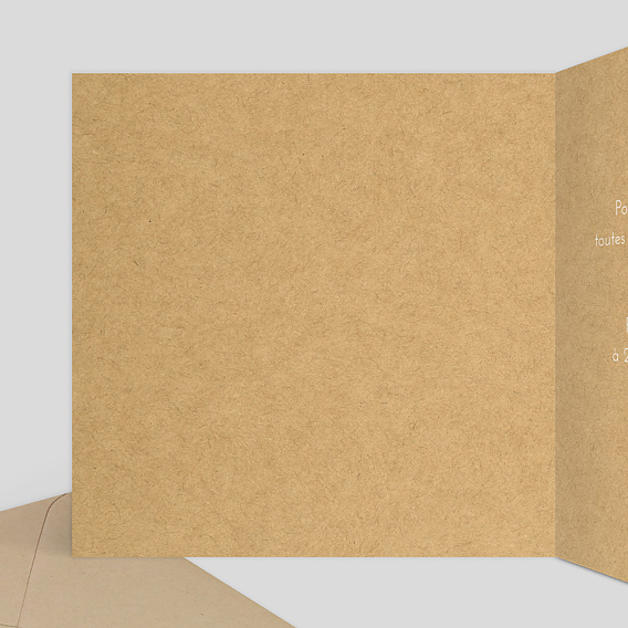 Carte d'invitation Joli Kraft Intérieur Gauche