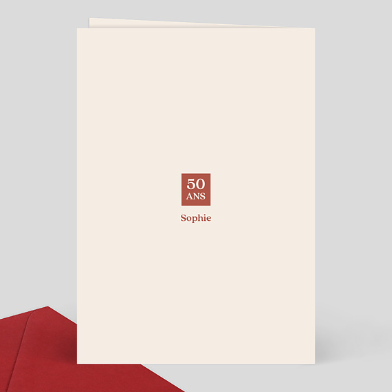 Invitation anniversaire Classique Femme Verso