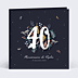 Invitation Anniversaire Adulte Grands chiffres fleurs