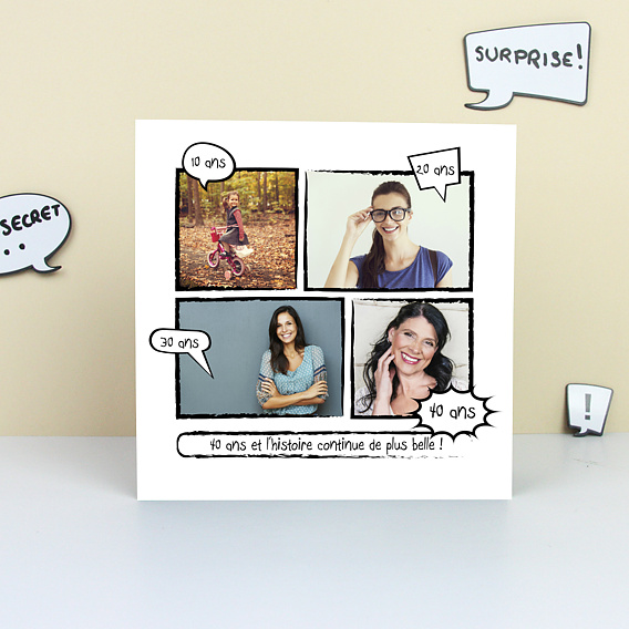 Invitation anniversaire Bande Dessinée Après 1