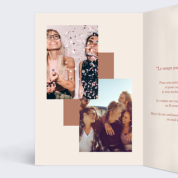 Invitation Anniversaire Adulte Classique Femme