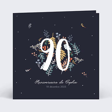 Invitation Anniversaire Adulte Fleurs
