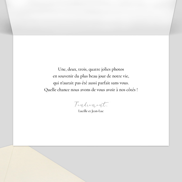 Remerciements Mariage Vignettes Intérieur Droit