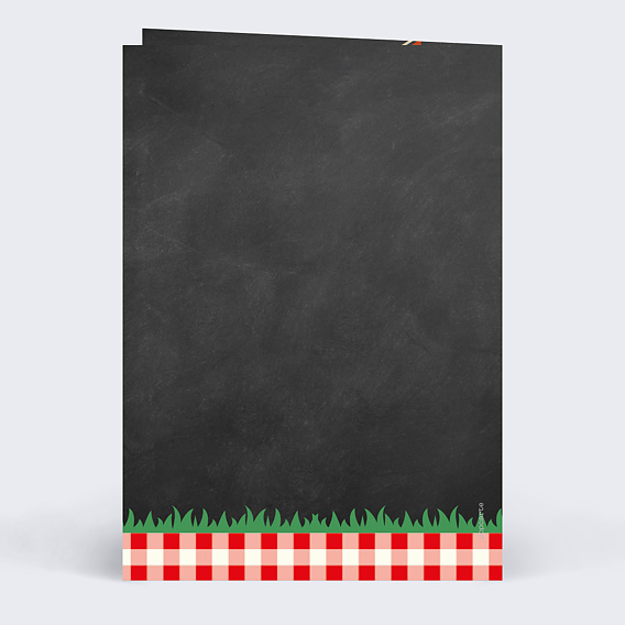 Invitation anniversaire Pique-nique Champêtre Verso