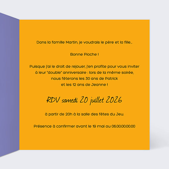 Invitation Anniversaire Adulte En Famille