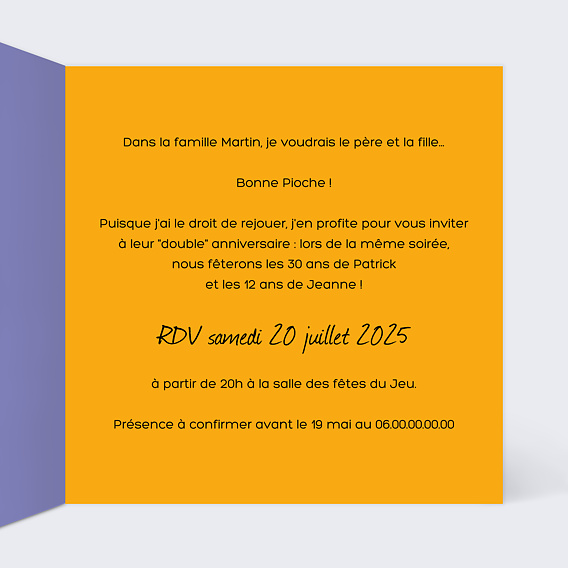 Invitation anniversaire En Famille Intérieur Droit