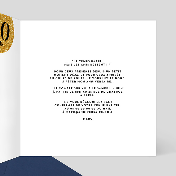 Invitation Anniversaire Adulte Adulte