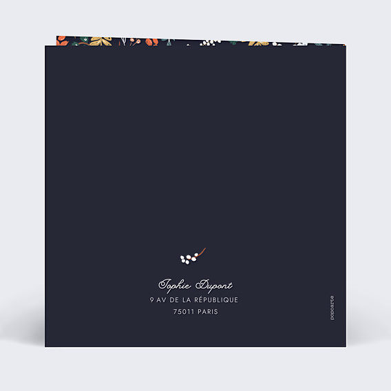 Invitation Anniversaire Adulte Grands chiffres fleurs