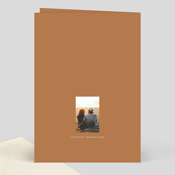 Faire part pacs Carte Pacs Trio Photo Verso