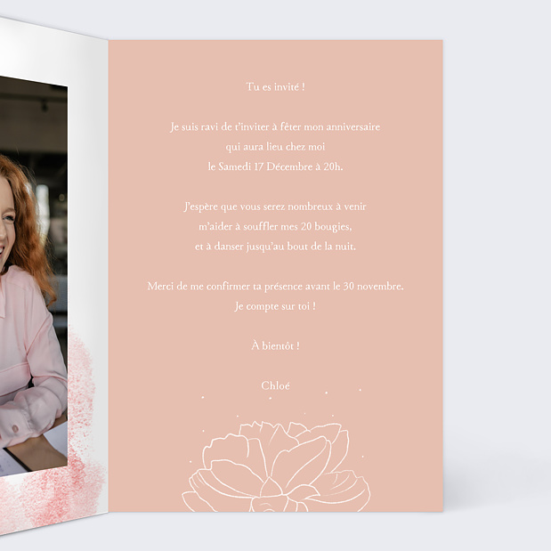 Invitation Anniversaire Parfum Intérieur Droit