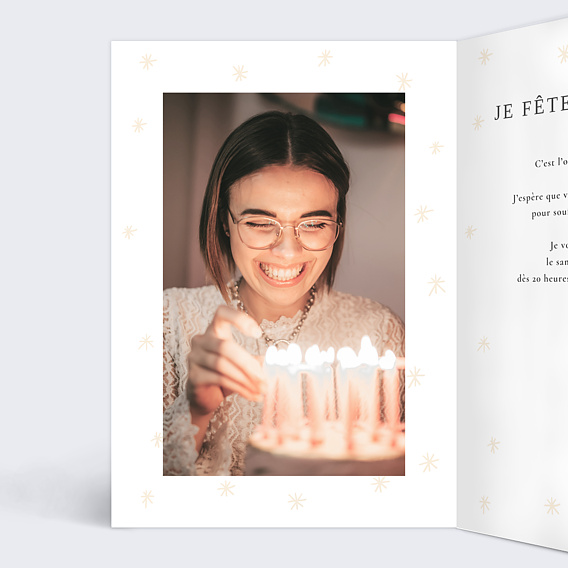 Invitation anniversaire Cocktail Intérieur Gauche