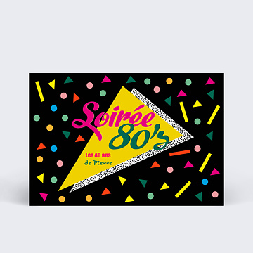 Invitation Anniversaire Adulte 80s