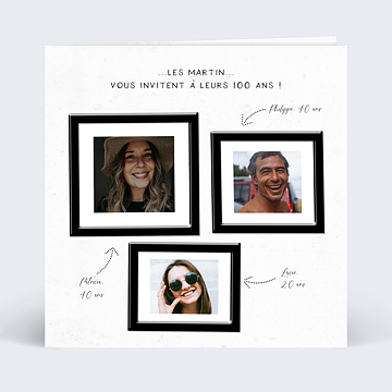 Invitation Anniversaire Virtuelle Triple