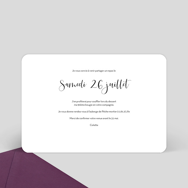 Invitation Anniversaire 90 Ans Popcarte Invitation Anniversaire 90 Ans Popcarte