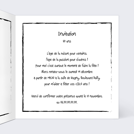 Invitation Anniversaire Adulte Bande Dessinée
