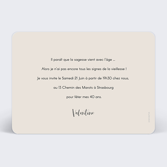 Invitation Anniversaire Adulte Polaroid