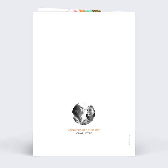 Invitation anniversaire Sacrée Fête Transparence Verso