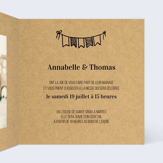 Invitation Petit Carnet Intérieur Droit