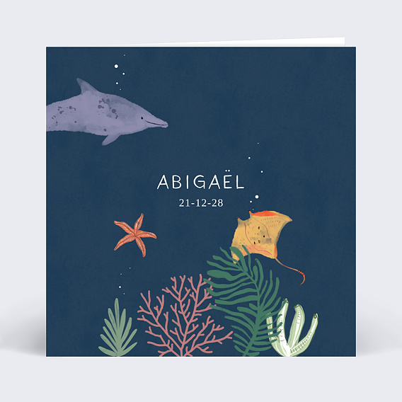 Faire part naissance Etoiles de Mer