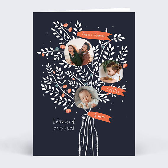 Faire part naissance Arbre Généalogique
