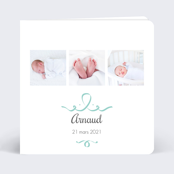 Faire-part Naissance Faire part naissance garçon arabesque