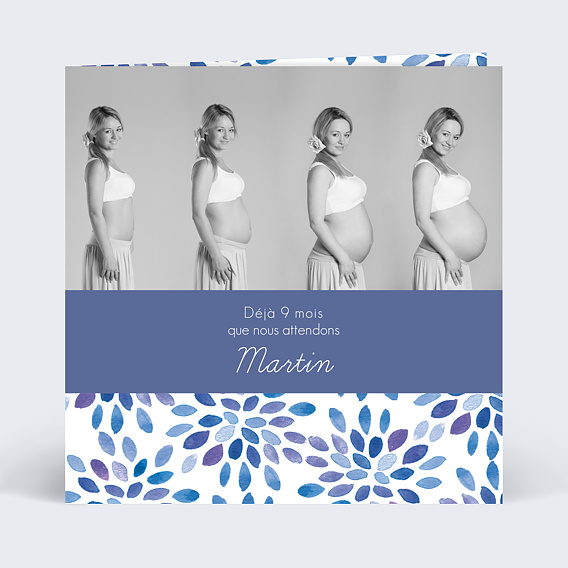 Faire-part Naissance Faire part naissance photo ventre garçon