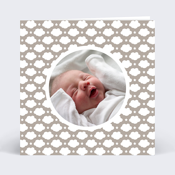 Faire-part Naissance Nuages étoiles