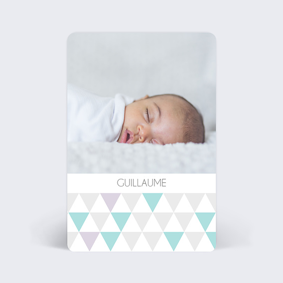 Faire-part Naissance Géométrie triangles