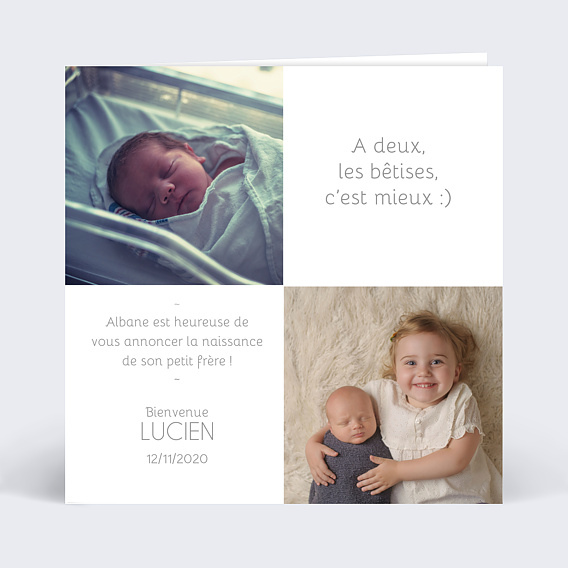 Faire-part Naissance La famille s'agrandit