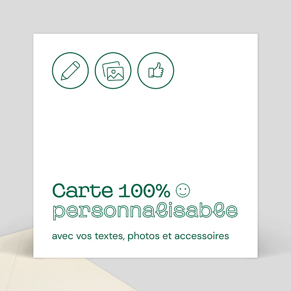 Carte invitation baptême Modèle 100% personnalisable