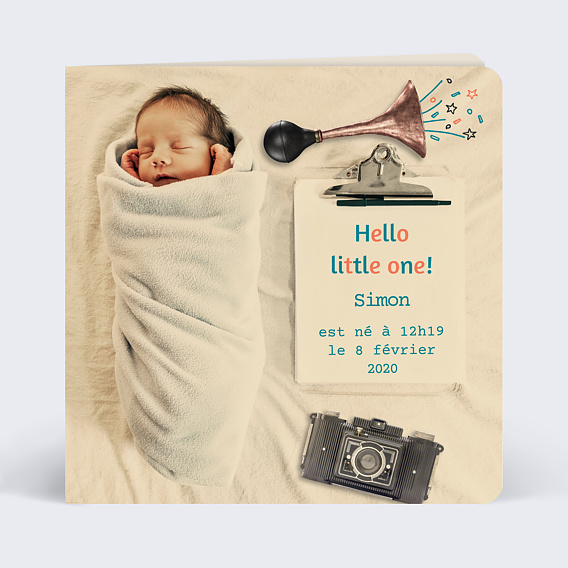 Faire-part Naissance Photographe garçon