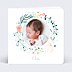 Faire-part Naissance Couronne de fleurs