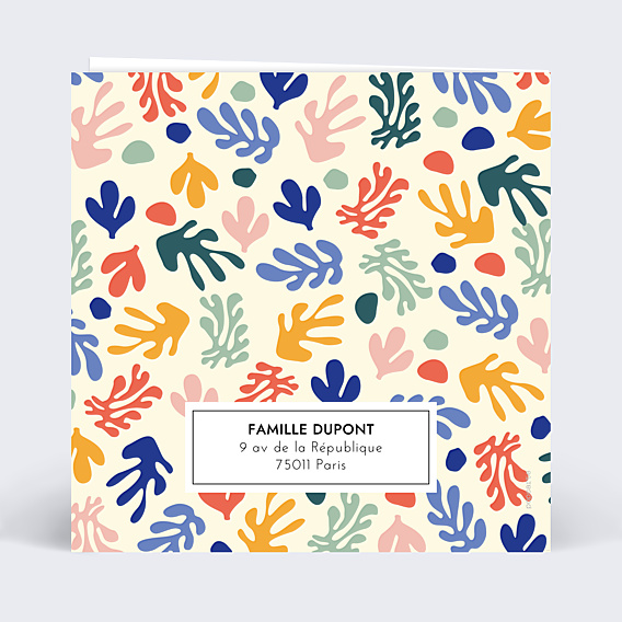 Faire-part Naissance Feuilles Exotiques