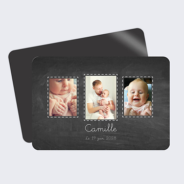 Faire-part Naissance Ardoise Élégante
