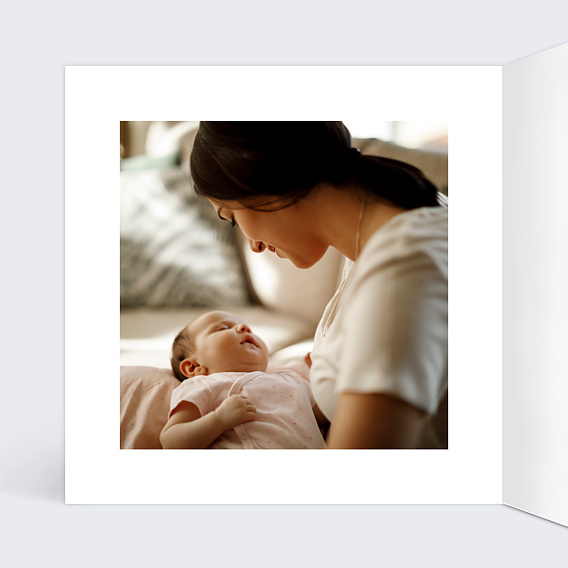 Faire part naissance Feuilles Exotiques Intérieur Gauche