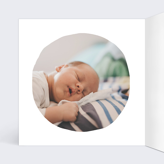 Faire part naissance Autour du Soleil Intérieur Gauche