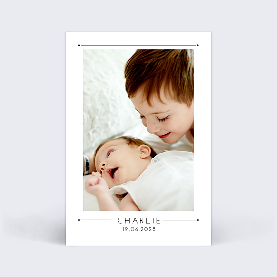 Faire part naissance Classique Cadre