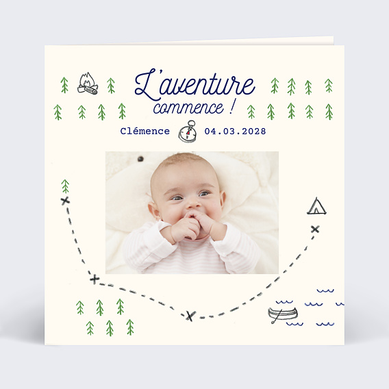 Faire part naissance Tipi
