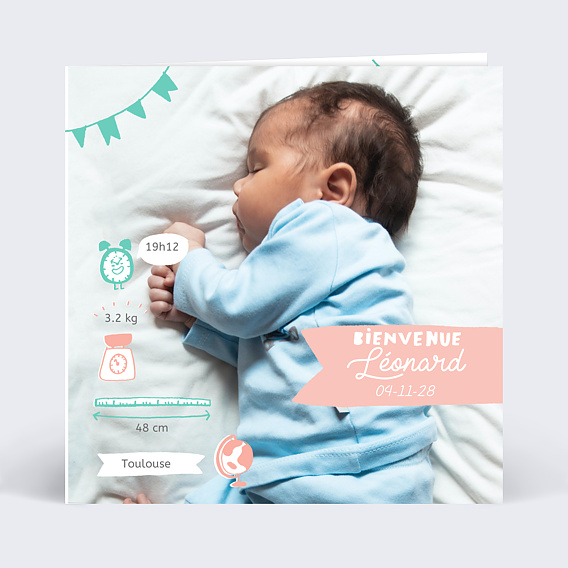 Faire part naissance Welcome Little Girl
