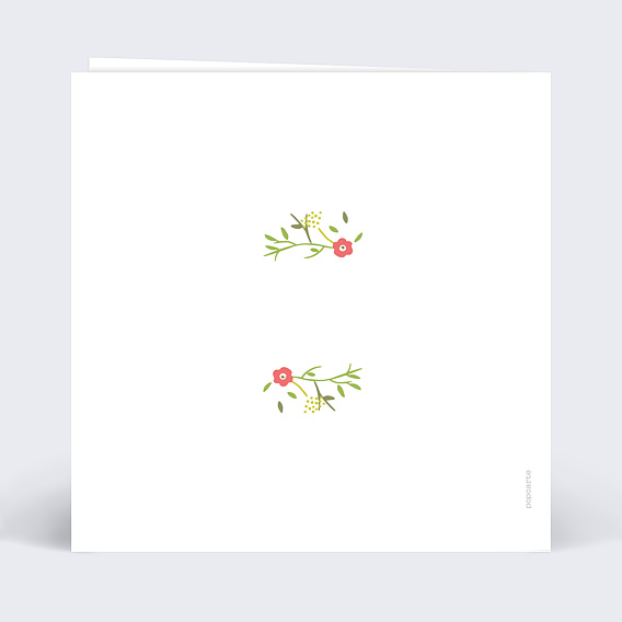 Faire part naissance Multi liberty fille Verso