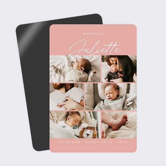 Faire part naissance Fille Élégance