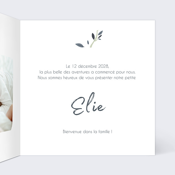 Faire part naissance Wild animals Intérieur Droit