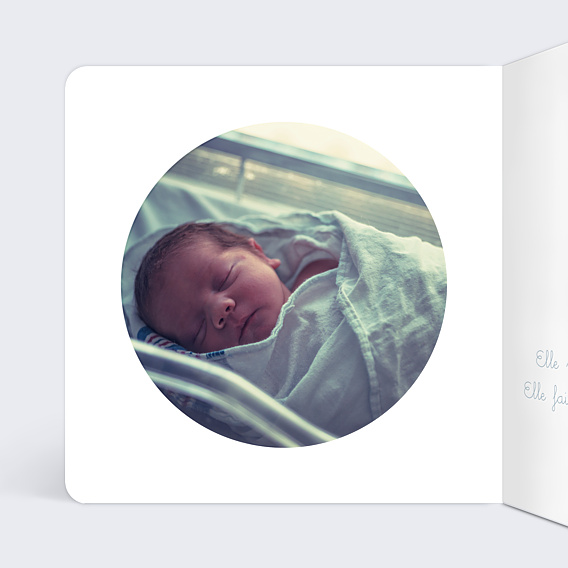 Faire-part Naissance Couronne de fleurs