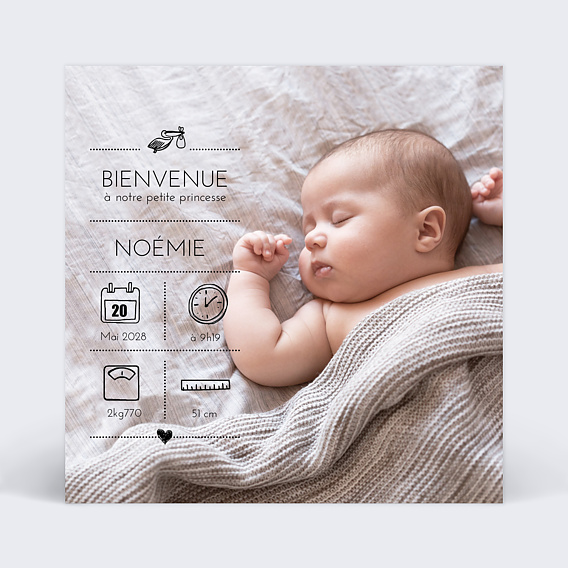 Faire part naissance Jolies icônes