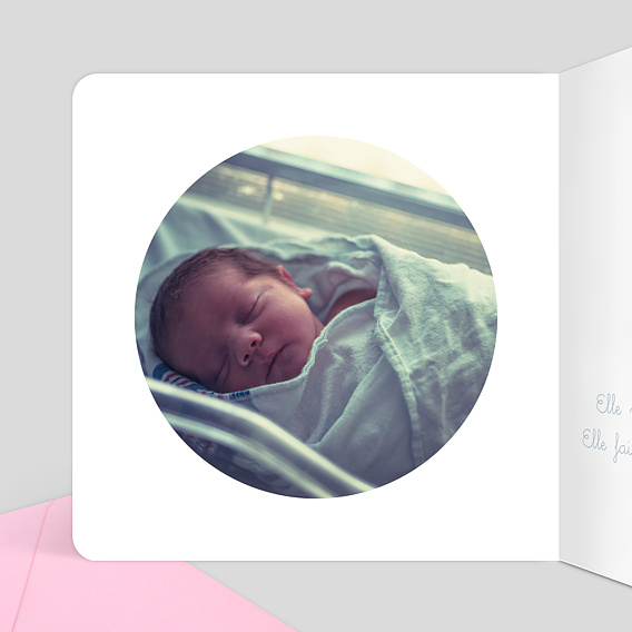 Faire-part Naissance Couronne de fleurs