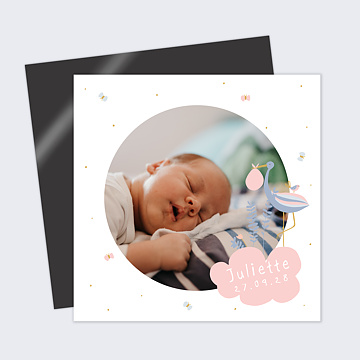 Faire-part Naissance Jolie cigogne