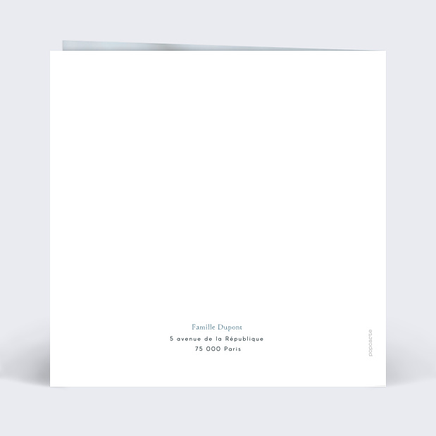 Faire-part de Naissance Gravure Vintage Verso
